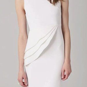 Alice + Olivia Spelling Slide Peplum White Ivory Dress sleeveless Size 0